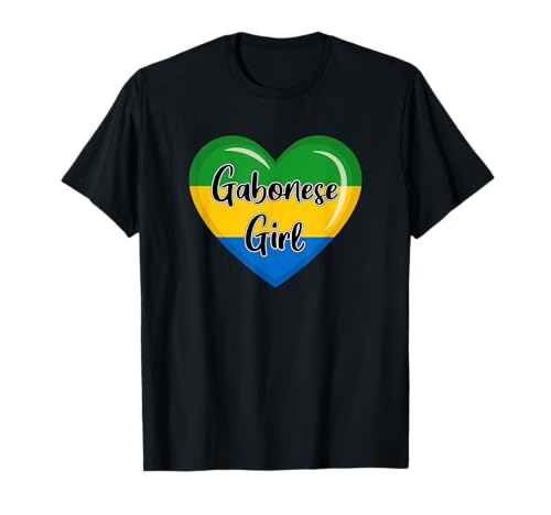 Gabun-Flaggenhemd für Damen | Gabunisches Mädchen T-Shirt von Gabonese Flag Gabon Clothing & Gifts