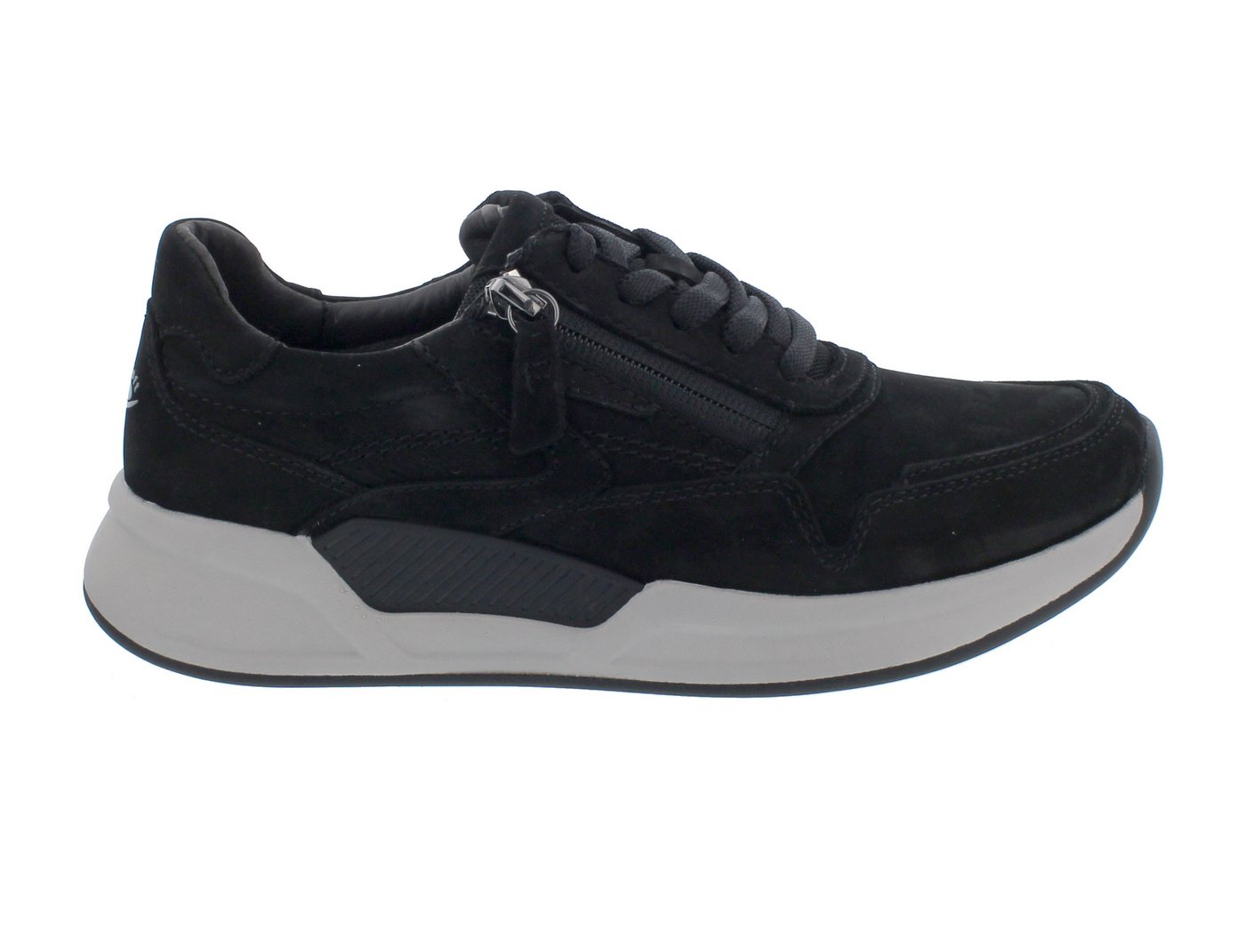 Gabor Rollingsoft Rollingsoft Sneaker 76.957.67, Nubukleder, Schwarz, Schnürung und Reiß Schnürschuh von Gabor Rollingsoft