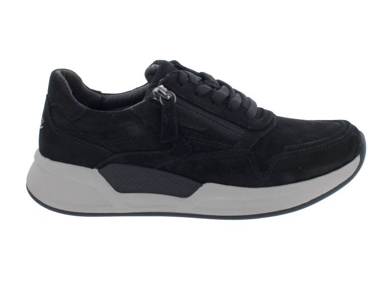 Gabor Rollingsoft Rollingsoft Sneaker 76.957.67, Nubukleder, Schwarz, Schnürung und Reiß Schnürschuh von Gabor Rollingsoft