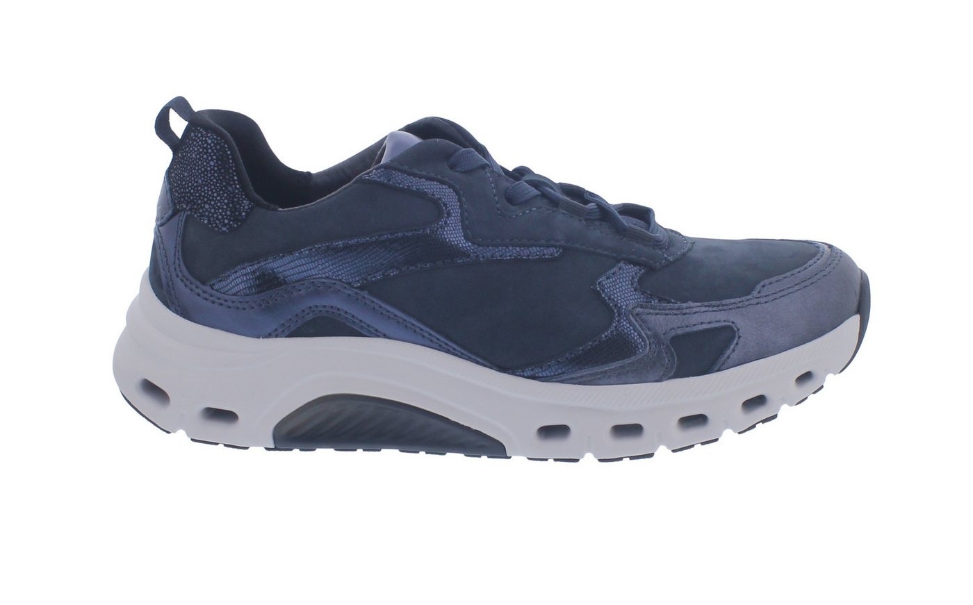 Gabor Rollingsoft Rollingsoft Sneaker 76.986.36, Nubukleder/ Metallic kombi., nightblue/ Schnürschuh von Gabor Rollingsoft