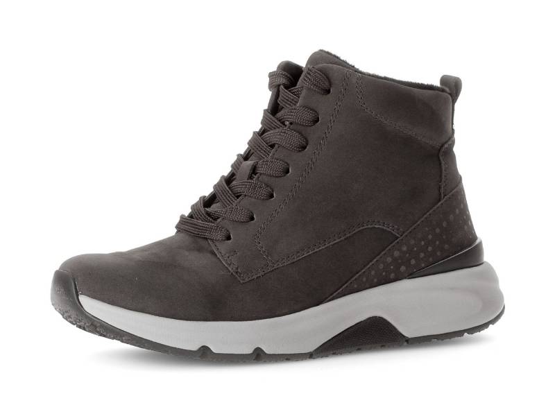 Gabor Rollingsoft Schnürboots, Keilabsatz, Freitzeitschuh, High-Top-Sneaker, Label an der Ferse von Gabor Rollingsoft