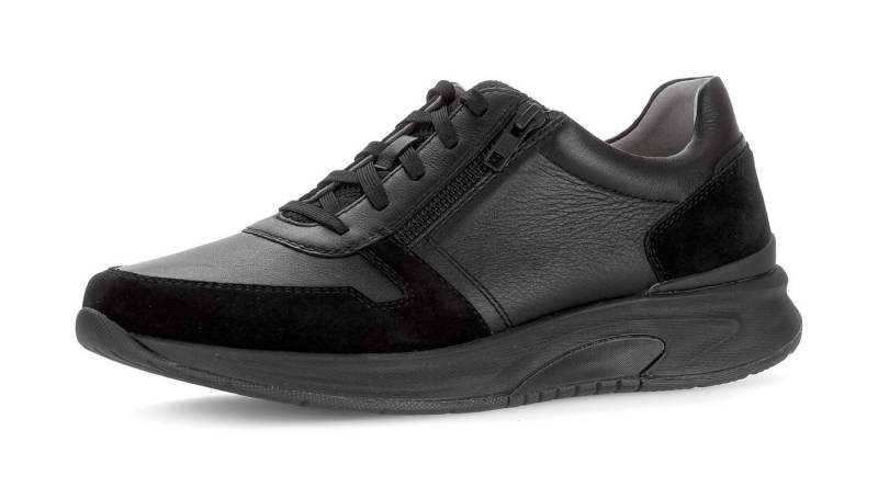 Gabor Rollingsoft Sneaker, Komfortschuh, Schnürschuh, Halbschuh im Materialmix, G-Weite von Gabor Rollingsoft