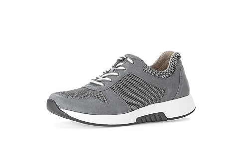 Gabor Damen Low Top Sneaker, Frauen Halbschuhe,lose Einlage,schnürer,Halbschuhe,straßenschuhe,Freizeitschuhe,Sportschuhe,Grey/River,44 EU / 9.5 UK von Gabor