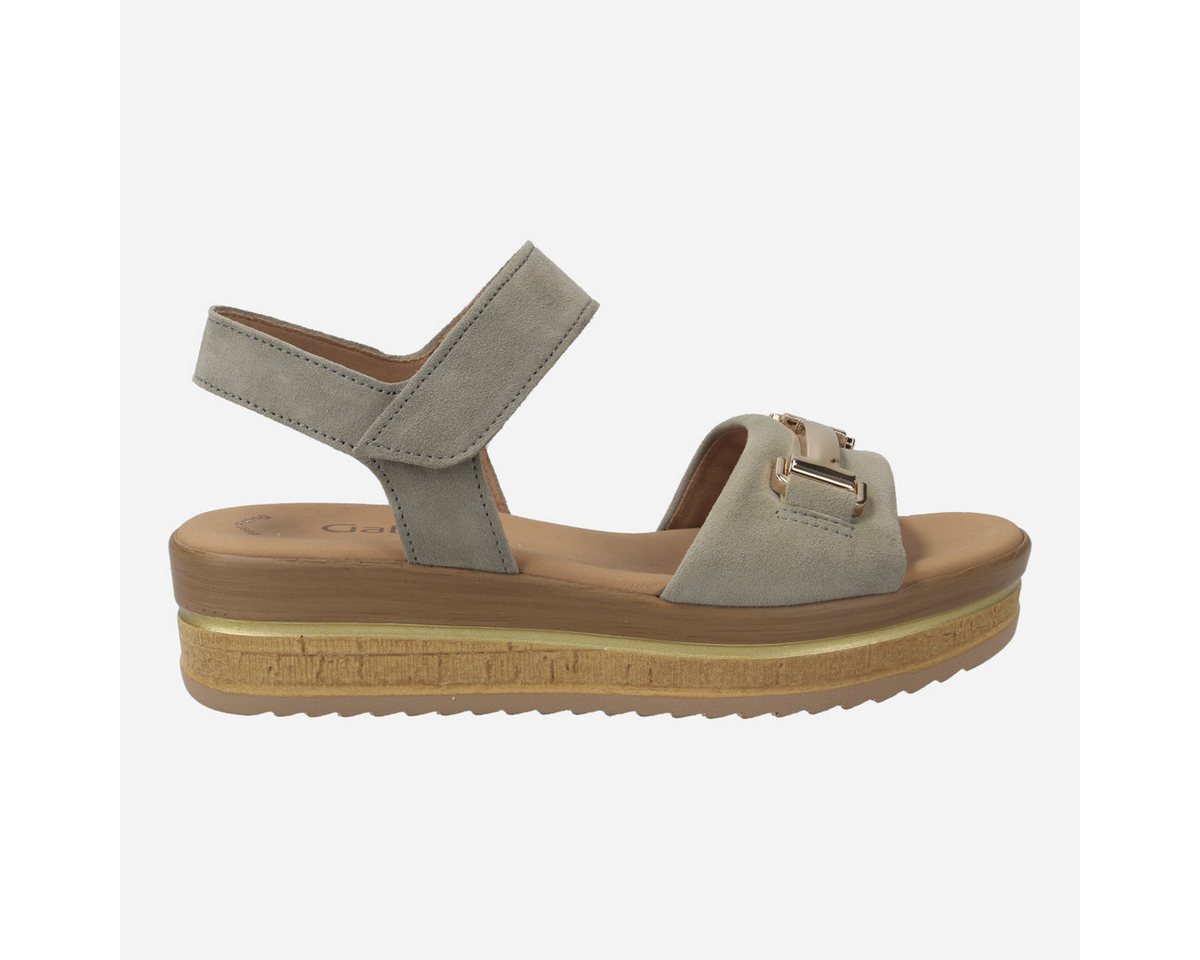 Gabor Gabor 44.561.19, Sandaletten in Grün / Schilf (Gold) für Damen Sandalette von Gabor