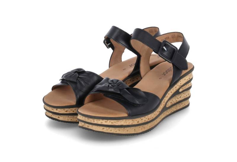 Gabor Gabor 44.653.27 Damen Glattleder schwarz Sandalette von Gabor