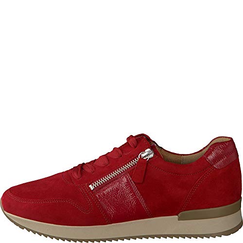 Gabor Damen Sneaker, Frauen Sneaker Low,Wechselfußbett,Best Fitting, Halbschuh strassenschuh schnürer schnürschuh,Rubin,40 EU / 6.5 UK von Gabor