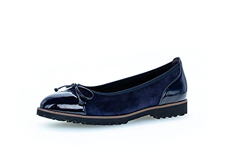 Gabor Damen Klassische Ballerinas, Frauen sportliche Flats,Ausgehschuhe,Abendschuhe,Slip-ons,Ballerina-Schuhe,flach,Atlantik,43 EU / 9 UK von Gabor