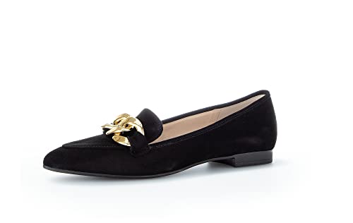 Gabor Damen Klassische Ballerinas, Frauen Elegante Flats,Lady,Ladies,Ballerinen,Pumps,Halbschuhe,Sommerschuhe,schwarz (Gold),41 EU / 7.5 UK von Gabor