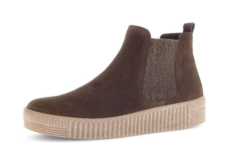 Gabor Chelseaboots, Plateau, Stiefelette, Schlupfschuh mit dezenten Kontrastnähten von Gabor
