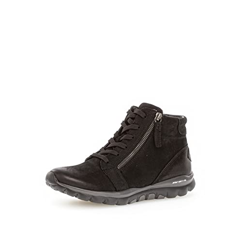 Gabor Damen Schnürstiefeletten, Frauen Boots,Wechselfußbett,halbstiefel,Kurzstiefel,uebergangsschuhe,schwarz (Mel.),38.5 EU / 5.5 UK von Gabor