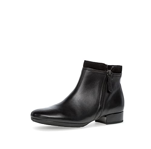Gabor Damen Ankle Boots, Frauen Stiefeletten,Komfortable Mehrweite (H),Bootee,Booties,halbstiefel,Kurzstiefel,schwarz (Flausch),37.5 EU / 4.5 UK von Gabor