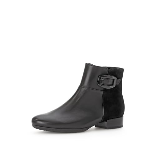 Gabor Damen Ankle Boots, Frauen Stiefeletten,Komfortable Mehrweite (H),halbstiefel,Kurzstiefel,schwarz(Mic/schwla),39 EU / 6 UK von Gabor