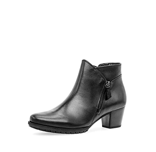 Gabor Damen Ankle Boots, Frauen Stiefeletten,Komfortable Mehrweite (H),knöchelhoch,reißverschluss,stiefel,schwarz (Micro),41 EU / 7.5 UK von Gabor