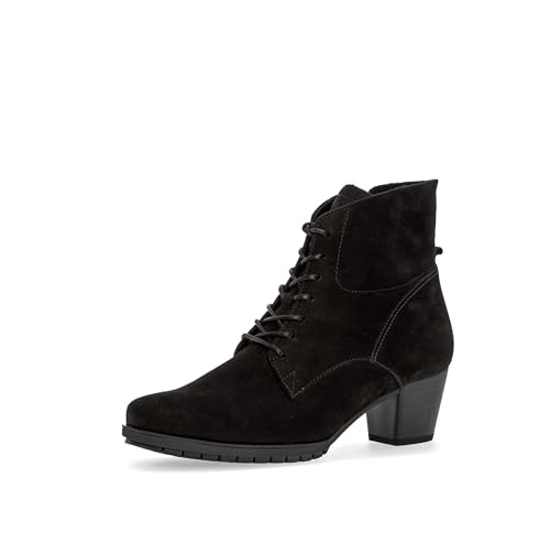 Gabor Damen Ankle Boots, Frauen Stiefeletten,Komfortable Mehrweite (H),uebergangsschuhe,uebergangsstiefel,Bootee,schwarz (Micro),41 EU / 7.5 UK von Gabor