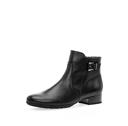 Gabor Damen Ankle Boots, Frauen Stiefeletten,Komfortable Mehrweite (H),uebergangsschuhe,uebergangsstiefel,schwarz (Flausch),37.5 EU / 4.5 UK von Gabor