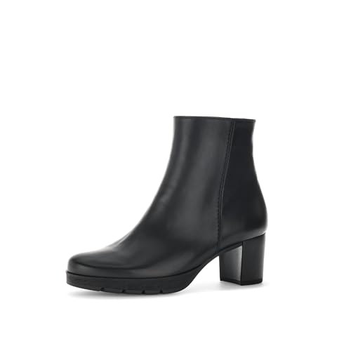 Gabor Damen Ankle Boots, Frauen Stiefeletten,Leichte Mehrweite (G),booties,halbstiefel,kurzstiefel,schwarz (Mel.),37.5 EU / 4.5 UK von Gabor