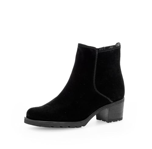 Gabor Damen Ankle Boots, Frauen Stiefeletten,Moderate Mehrweite (G),gefüttert,Winterstiefeletten,Bootee,schwarz (Flausch),37.5 EU / 4.5 UK von Gabor