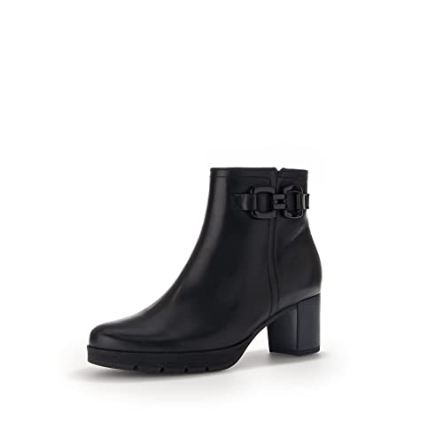 Gabor Damen Ankle Boots, Frauen Stiefeletten,Moderate Mehrweite (G),gefüttert,Winterstiefeletten,Stiefel,schwarz (Mel./Uni),37 EU / 4 UK von Gabor