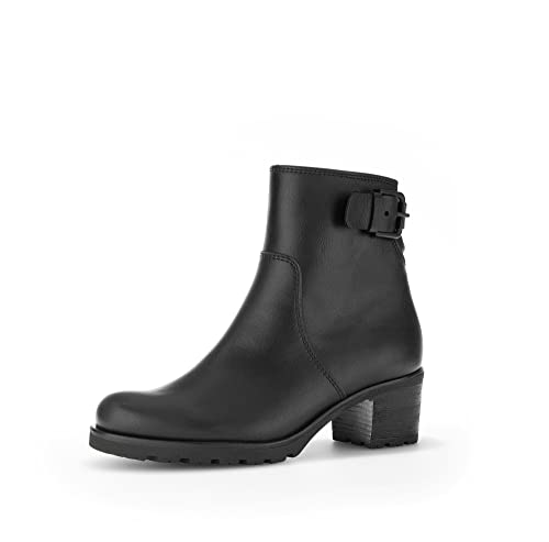 Gabor Damen Ankle Boots, Frauen Stiefeletten,Moderate Mehrweite (G),halbstiefel,kurzstiefel,uebergangsschuhe,schwarz(Micro/uni),40 EU / 6.5 UK von Gabor