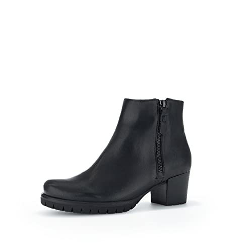 Gabor Damen Ankle Boots, Frauen Stiefeletten,Moderate Mehrweite (G),knöchelhoch,reißverschluss,Bootee,schwarz (Flausch),40 EU / 6.5 UK von Gabor