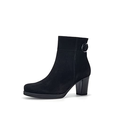 Gabor Damen Ankle Boots, Frauen Stiefeletten,Moderate Mehrweite (G),knöchelhoch,reißverschluss,stiefel,schwarz(Micro/uni),40.5 EU / 7 UK von Gabor