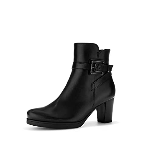 Gabor Damen Ankle Boots, Frauen Stiefeletten,Moderate Mehrweite (G),reißverschluss,Bootee,Booties,halbstiefel,schwarz (Micro),36 EU / 3.5 UK von Gabor