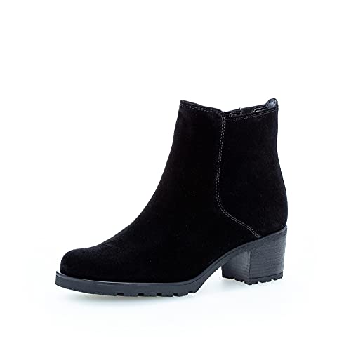 Gabor Damen Ankle Boots, Frauen Stiefeletten,Moderate Mehrweite (G),uebergangsschuhe,uebergangsstiefel,Stiefel,schwarz (Flausch),37.5 EU / 4.5 UK von Gabor