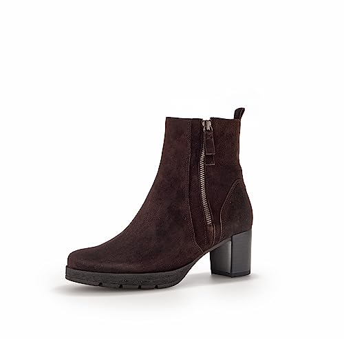 Gabor Damen Ankle Boots, Frauen Stiefeletten,Moderate Mehrweite (G),uebergangsschuhe,uebergangsstiefel,gefüttert,mocca (Mel.),37.5 EU / 4.5 UK von Gabor