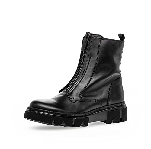 Gabor Damen Biker Boots, Frauen Stiefeletten,Wechselfußbett,Best Fitting,gefüttert,stiefel,bootee,booties,schwarz(altsilber),40 EU / 6.5 UK von Gabor