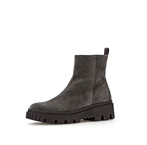 Gabor Damen Biker Boots, Frauen Stiefeletten,Wechselfußbett,Best Fitting,uebergangsschuhe,uebergangsstiefel,warm,Pepper (schwarz),41 EU / 7.5 UK von Gabor