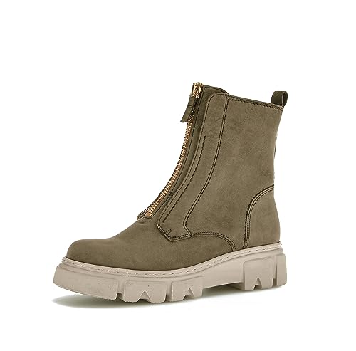 Gabor Damen Biker Boots, Frauen Stiefeletten,Wechselfußbett,Best Fitting,uebergangsstiefel,Winterstiefeletten,warm,Oliv (Panna),41 EU / 7.5 UK von Gabor