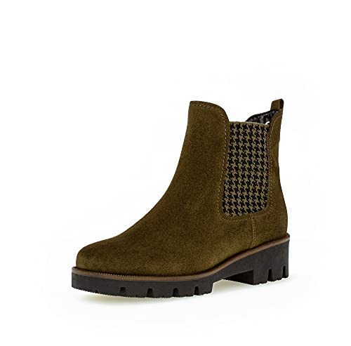 Gabor Damen Chelsea Boots, Frauen Chelsea Boots,Komfortable Mehrweite (H),halbstiefel,kurzstiefel,uebergangsschuhe,woman,oliv (Micro),38 EU / 5 UK von Gabor