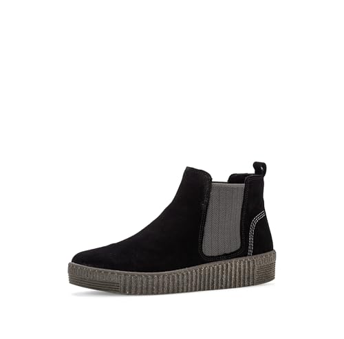 Gabor Damen Chelsea Boots, Frauen Stiefeletten,Best Fitting,Kurzstiefel,uebergangsschuhe,uebergangsstiefel,schwarz (anthrazit),37.5 EU / 4.5 UK von Gabor