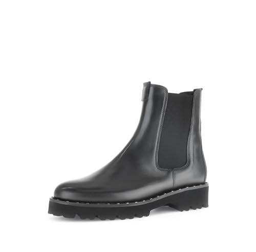 Gabor Damen Chelsea Boots, Frauen Stiefeletten,Bootee,Booties,halbstiefel,Kurzstiefel,uebergangsschuhe,schwarz(Altsilber),40.5 EU / 7 UK von Gabor