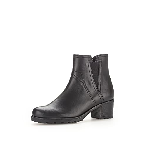 Gabor Damen Chelsea Boots, Frauen Stiefeletten,Moderate Mehrweite (G),Winterschuhe,gefüttert,Stiefel,Bootee,schwarz (Flausch),37.5 EU / 4.5 UK von Gabor