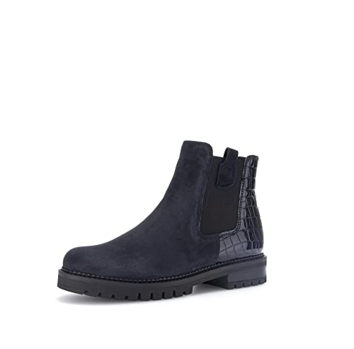 Gabor Damen Chelsea Boots, Frauen Stiefeletten,Schlupfstiefel,Stiefel,Bootee,Booties,halbstiefel,Kurzstiefel,Dark-Blue (Micro),41 EU / 7.5 UK von Gabor