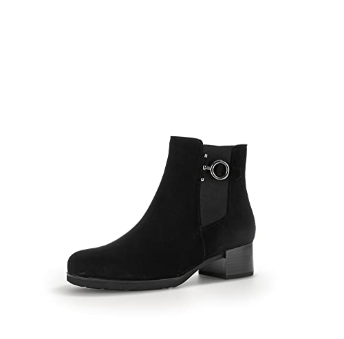 Gabor Damen Chelsea Boots, Frauen Stiefeletten,Wechselfußbett,Best Fitting,Schlupfstiefel,flach,Stiefel,Bootee,schwarz(Altsilber),38.5 EU / 5.5 UK von Gabor