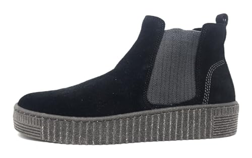 Gabor Damen Chelsea Boots, Frauen Stiefeletten,Wechselfußbett,Best Fitting,uebergangsstiefel,Schlupfstiefel,schwarz (anthrazit),40 EU / 6.5 UK von Gabor