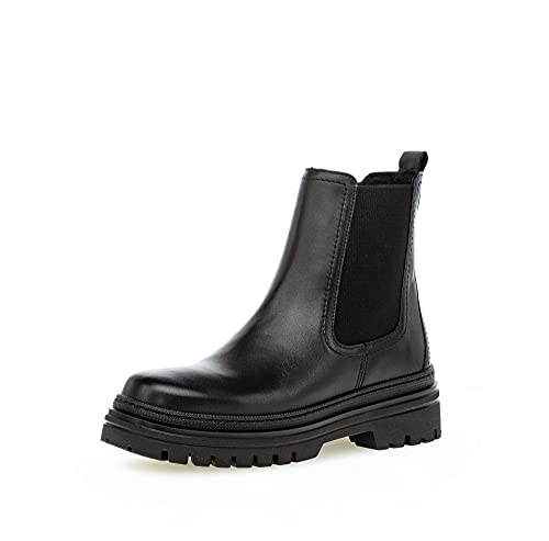 Gabor Damen Chelsea Boots, Frauen Stiefeletten,Wechselfußbett,Best Fitting,winterschuhe,gefüttert,stiefel,booties,schwarz (uni),38.5 EU / 5.5 UK von Gabor