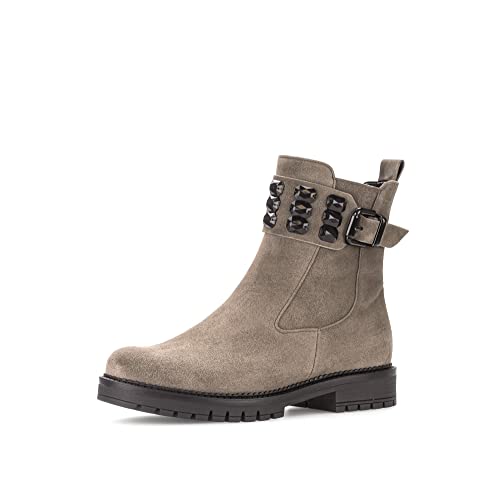 Gabor Damen Chelsea Boots, Frauen Stiefeletten,Wechselfußbett,Komfortable Mehrweite (H),uebergangsstiefel,warm,braun (Mel.),40.5 EU / 7 UK von Gabor
