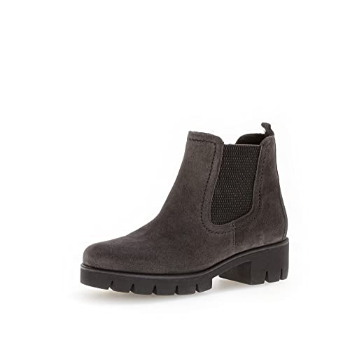 Gabor Damen Chelsea Boots, Frauen Stiefeletten,Wechselfußbett,Kurzstiefel,uebergangsschuhe,uebergangsstiefel,Gummi-Einsatz,Pepper,37.5 EU / 4.5 UK von Gabor