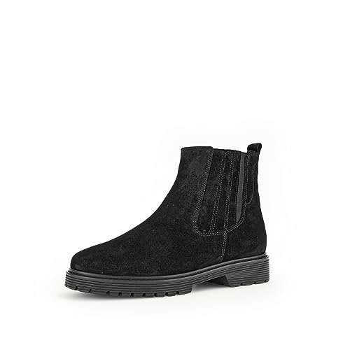 Gabor Damen Chelsea Boots, Frauen Stiefeletten,Wechselfußbett,Moderate Mehrweite (G),schlupfstiefel,stiefel,schwarz (Micro),40 EU / 6.5 UK von Gabor