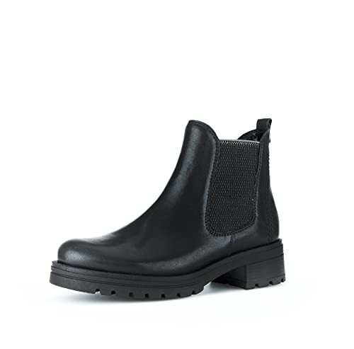 Gabor Damen Chelsea Boots, Frauen Stiefeletten,Wechselfußbett,Moderate Mehrweite (G),uebergangsstiefel,bootee,schwarz (Micro),35 EU / 2.5 UK von Gabor