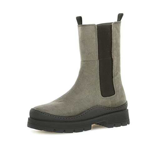 Gabor Damen Chelsea Boots, Frauen Stiefeletten,Wechselfußbett,Moderate Mehrweite (G),uebergangsstiefel,flach,efeu/schw. (Micro),39 EU / 6 UK von Gabor