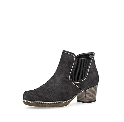 Gabor Damen Chelsea Boots, Frauen Stiefeletten,Wechselfußbett,Moderate Mehrweite (G),uebergangsstiefel,hoch,dark-grey(S.n/Mic),38 EU / 5 UK von Gabor