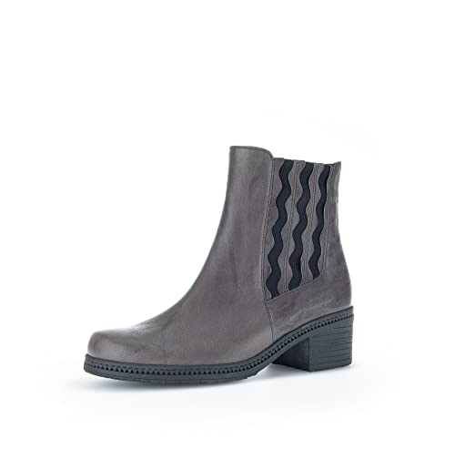 Gabor Damen Chelsea Boots, Frauen Stiefeletten,Wechselfußbett,stretch-einsatz,gummi-einsatz,stiefel,bootee,pepper (schwarz),38.5 EU / 5.5 UK von Gabor