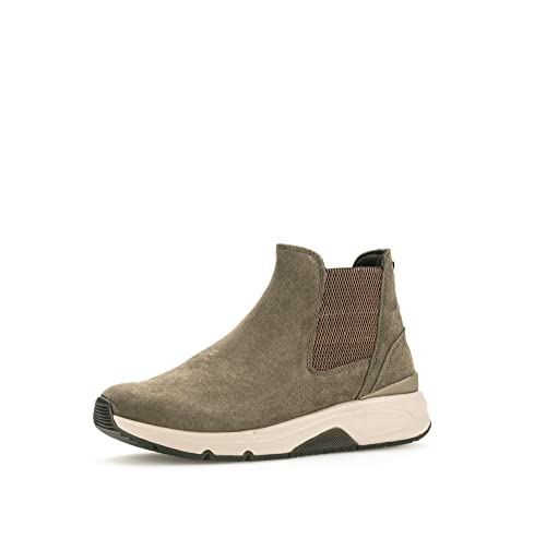 Gabor Damen Chelsea Boots, Frauen Stiefeletten,Wechselfußbett,uebergangsschuhe,uebergangsstiefel,schlupfstiefel,oliv (Micro),40.5 EU / 7 UK von Gabor