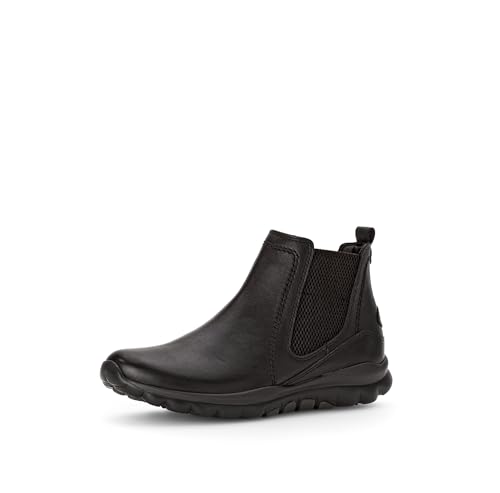 Gabor Damen Chelsea Boots, Frauen Stiefeletten,Winterschuhe,warm,gefüttert,Stiefel,Bootee,Booties,halbstiefel,schwarz (Mel.),38 EU / 5 UK von Gabor