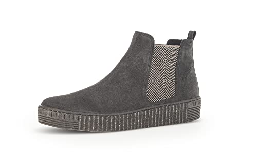 Gabor Damen Chelsea Boots | Frauen Stiefeletten | Wechselfußbett | Best Fitting | Kurzstiefel | Pepper (GZ/anthr.) | 41 EU - 7.5 UK von Gabor