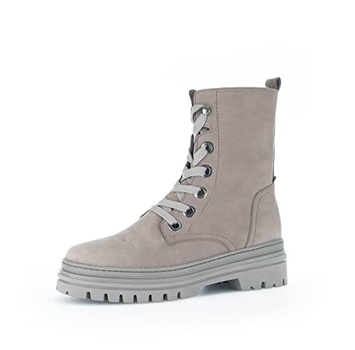 Gabor Damen Combat Boots, Frauen Stiefeletten,Wechselfußbett,Best Fitting,Lammfell,uebergangsschuhe,fango (fumo),38.5 EU / 5.5 UK von Gabor